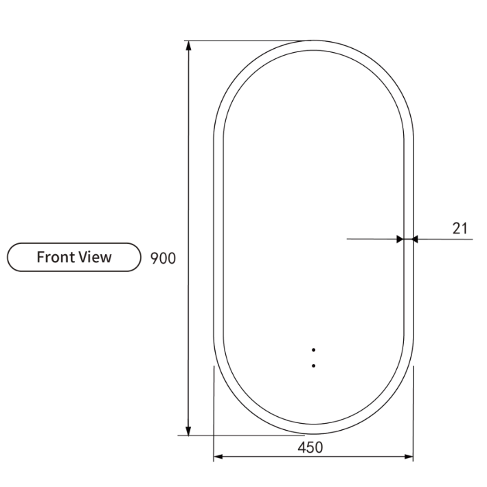 Aulic Beau Monde LED Mirror with Touch-Free Sensor