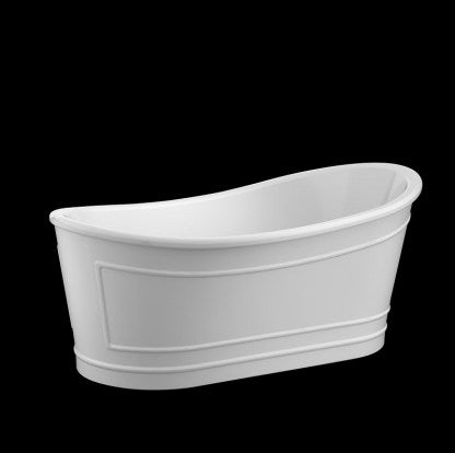 Belbagno Ritz Resin Stone Bathtub 1675mm - Matte White - Wellsons