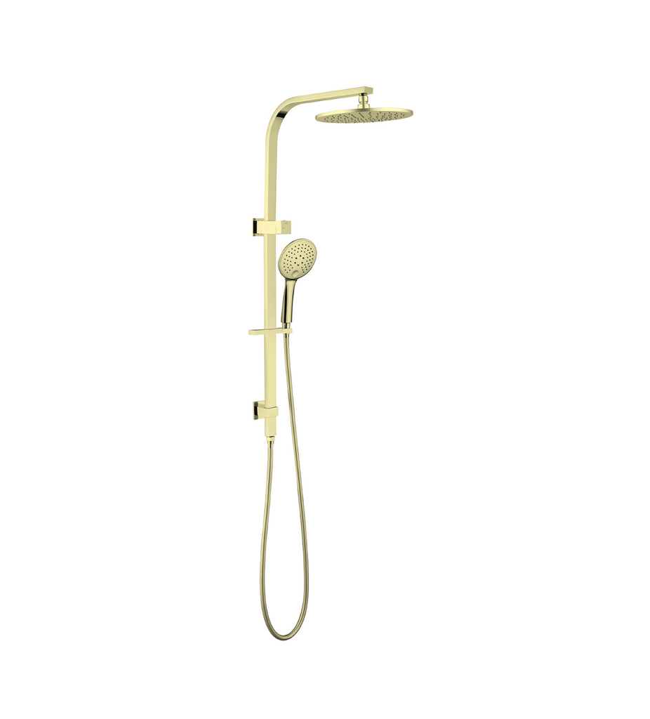 Nero Bianca Round Combination Shower 250mm - Brushed Gold