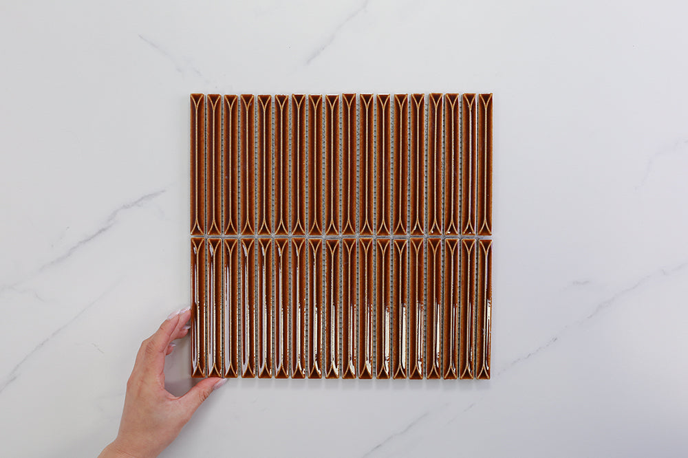 Brinx Kit kat Terracotta Gloss Mosaic Tile