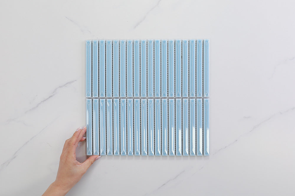 Brinx Kit kat Blue Gloss Mosaic Tile