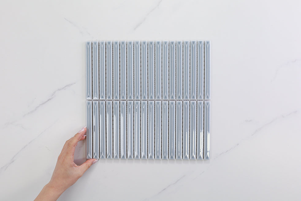 Brinx Kit kat Silver Gloss Mosaic Tile