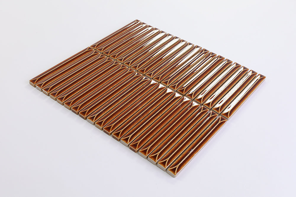 Brinx Kit kat Terracotta Gloss Mosaic Tile