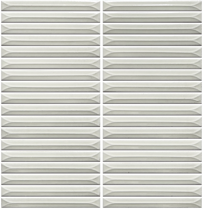 Brinx Kit kat White Gloss Mosaic Tile