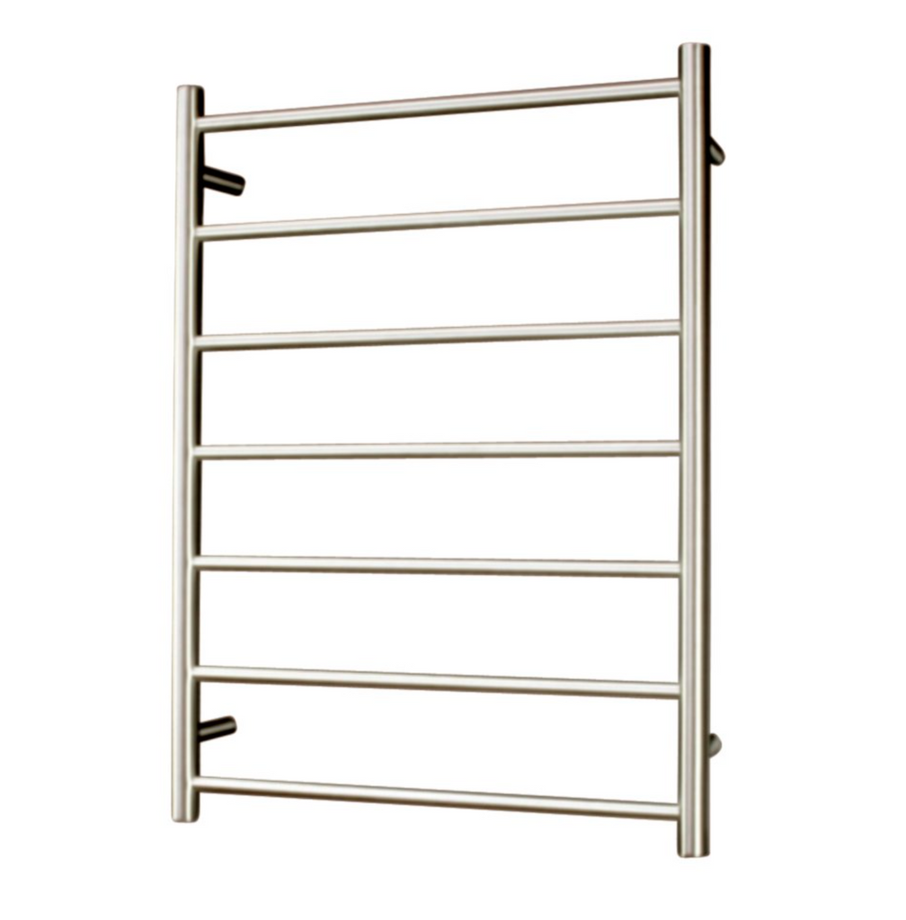 Radiant Heating Round Bars 240V Heated Towel Rails Brushed Nickel 600 x 800