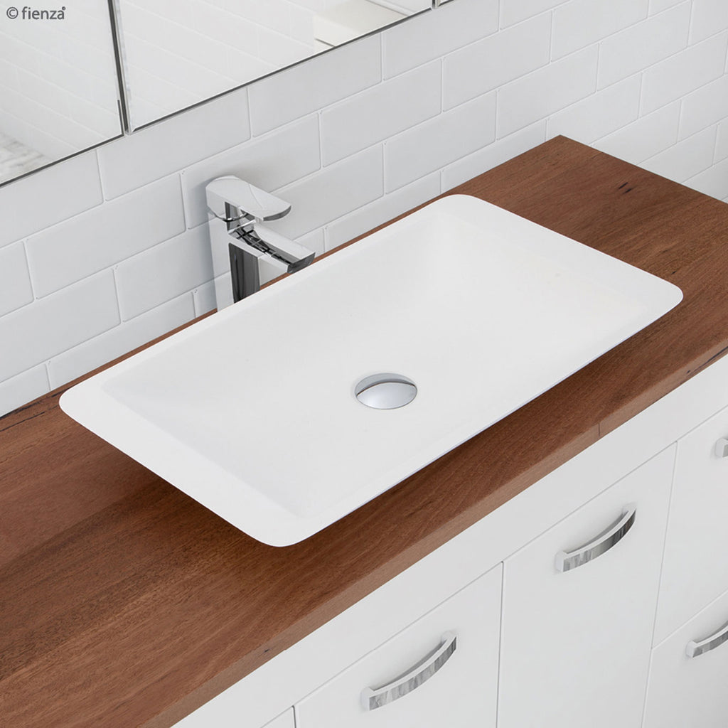 Fienza Classique 600 Above Counter Solid Surface Basin - Matte White