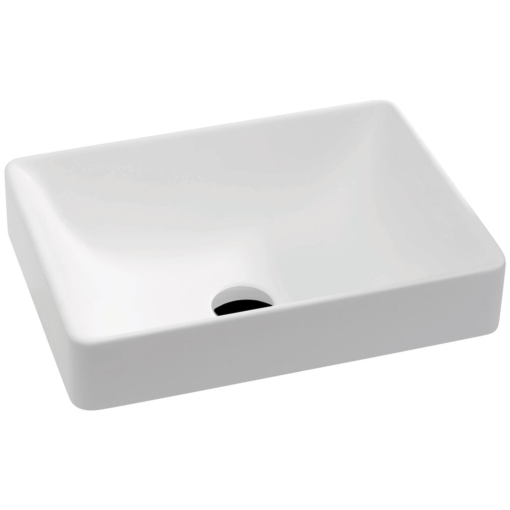 Fienza Kados Cast Stone Semi-Inset Basin - Matte White