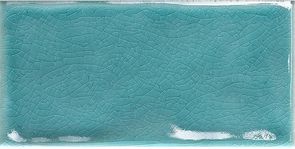 Cambridge Blue Gloss Subway Crackle Tile