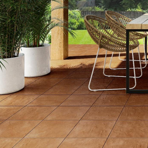 Carbo Mid Terracotta Look Matt Tile