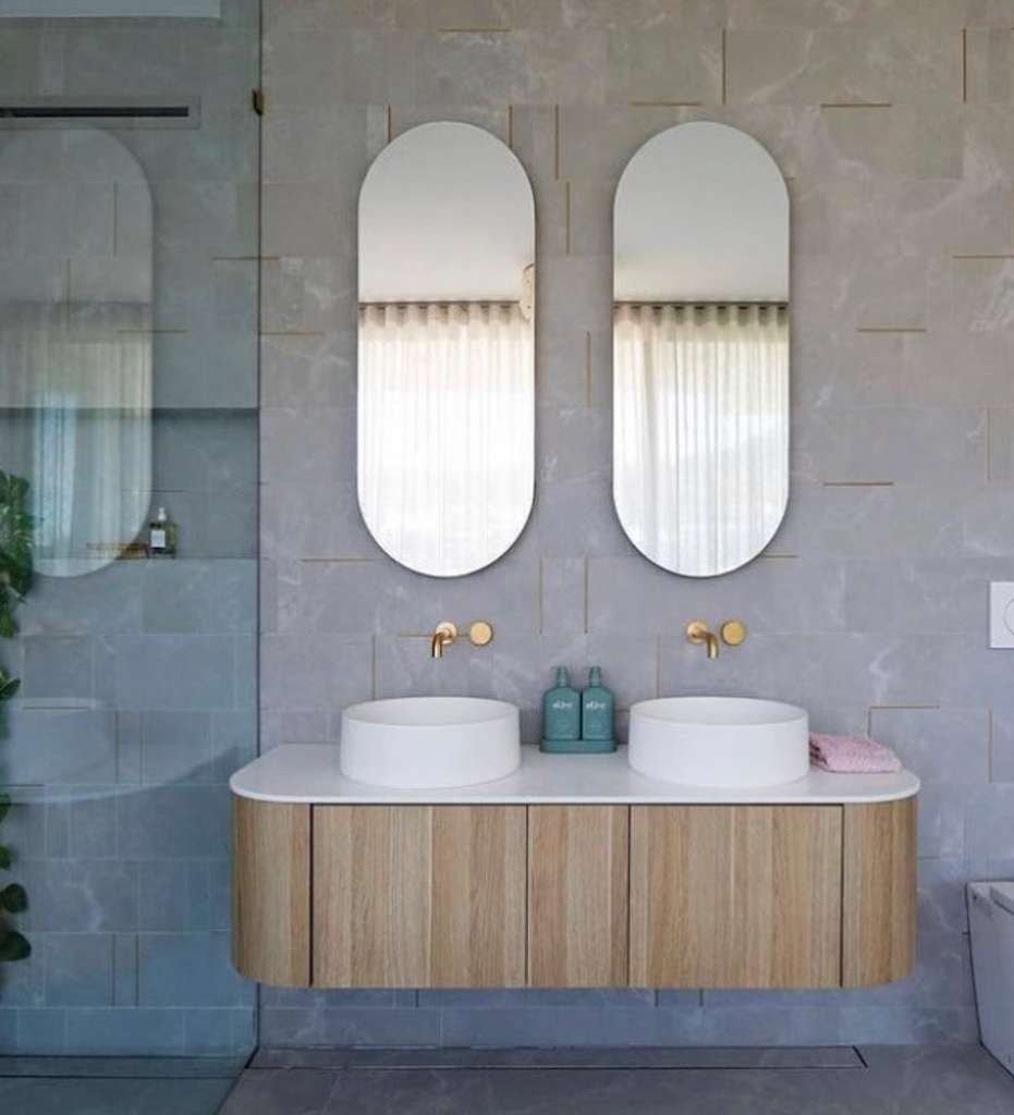 Rifco Contour Wall Hung Vanity with White Corian Top & Basin