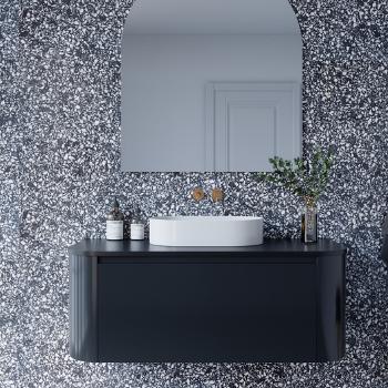 Rifco Contour Wall Hung Vanity with White Corian Top & Basin