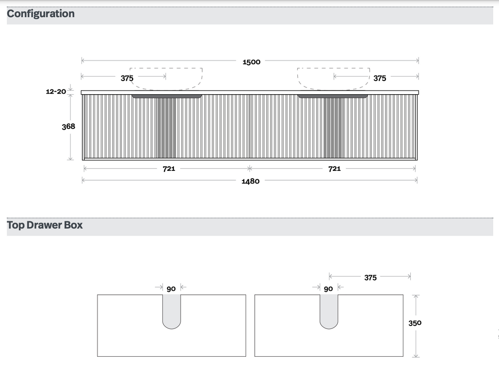 Marquis Cove Wall Hung Vanity - Wellsons