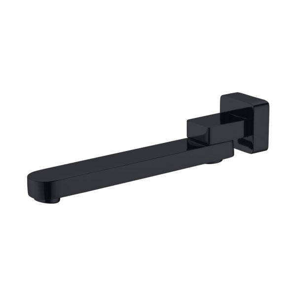 Nero Bianca Swivel Bath Outlet - Matte Black