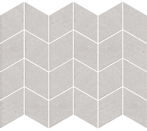 Deca Light Grey Honed Chevron Tile