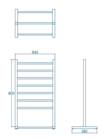 Hotwire Heated Freestanding Towel Rail - Wellsons