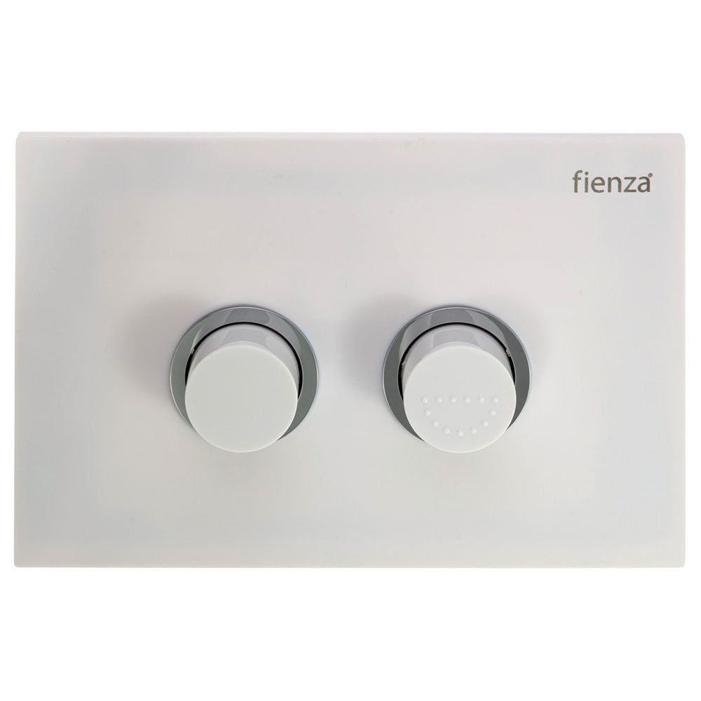 R&T Gloss White Raised Care Flush Buttons - Wellsons