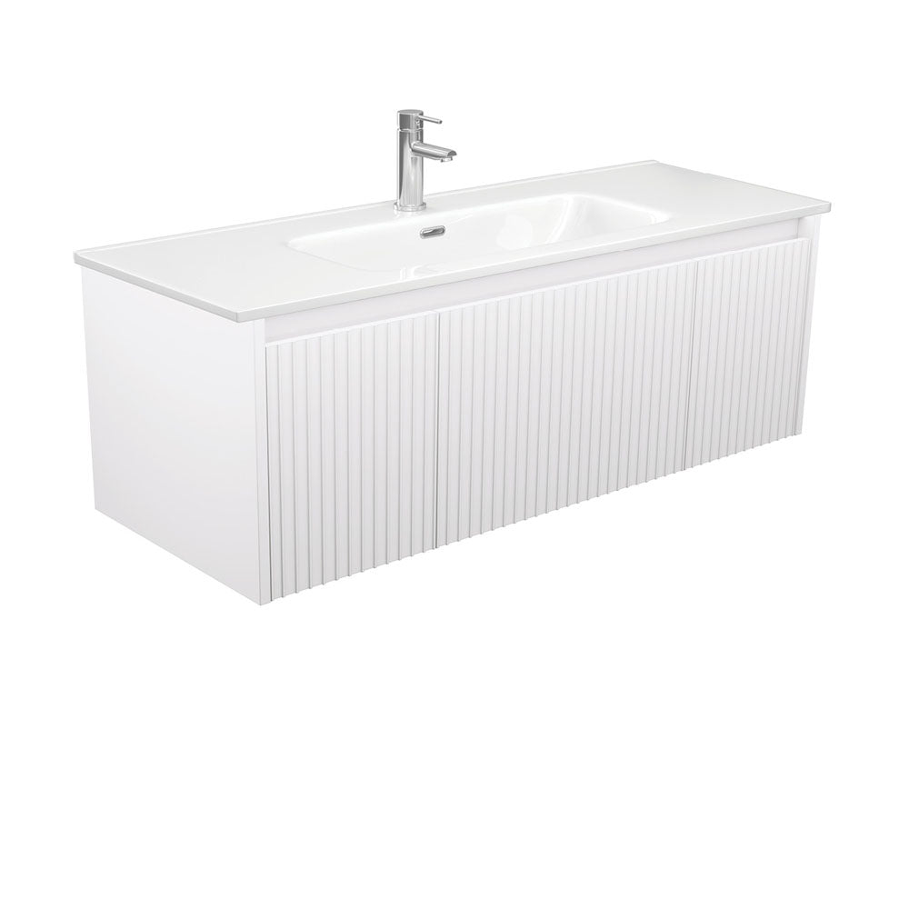 Fienza Alina Joli Moulded Basin Top Wall hung Vanity Satin White