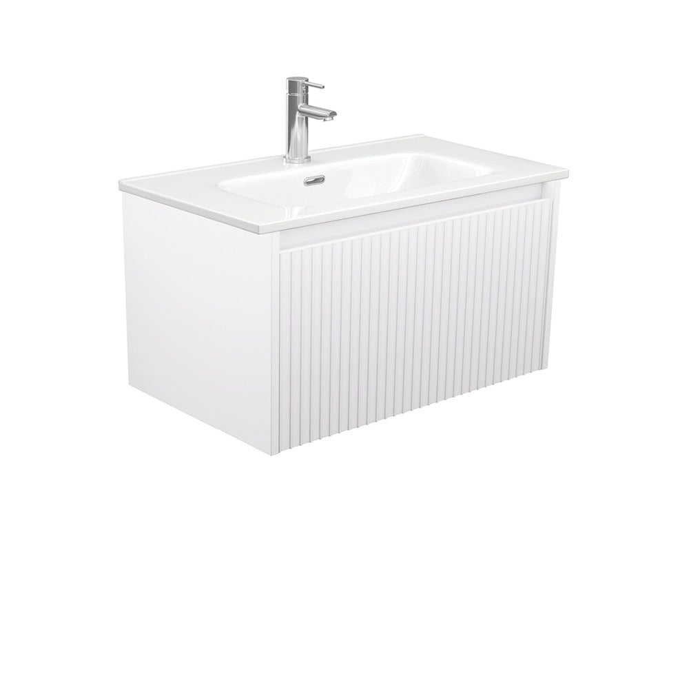 Fienza Alina Joli Moulded Basin Top Wall hung Vanity Satin White