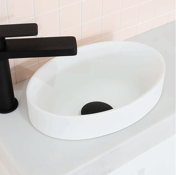 ADP Joy Semi Inset Solid Surface Basin - Matte White - Wellsons