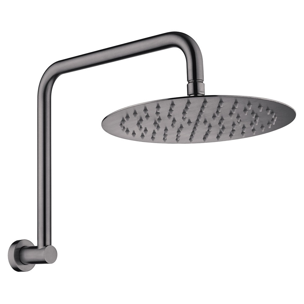 Fienza Kaya Gooseneck Shower Arm Set - Gunmetal Grey