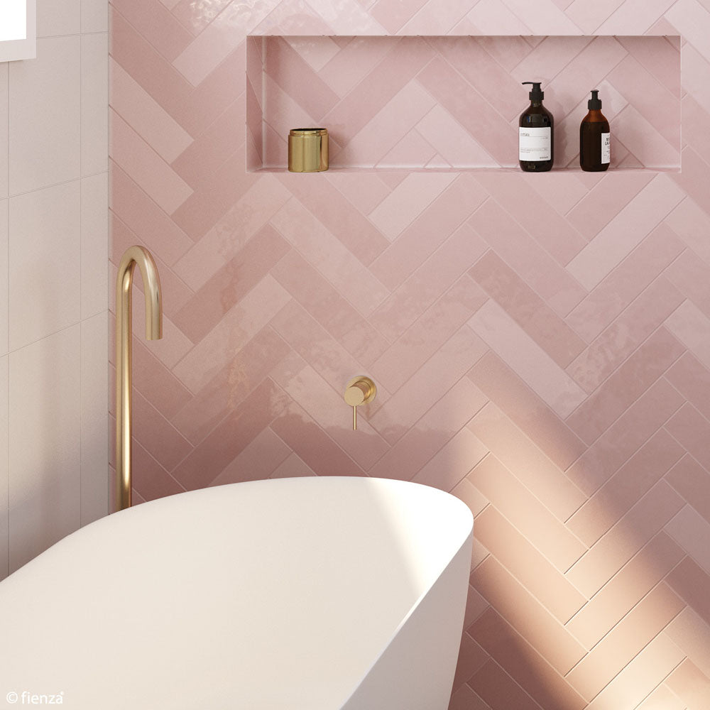 Fienza Kaya Small Round Plate Wall Mixer - Urban Brass