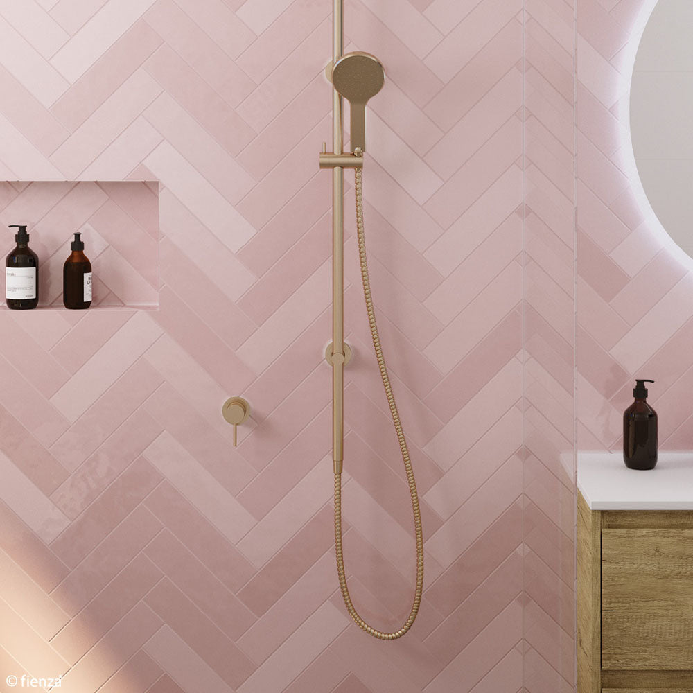 Fienza Kaya Small Round Plate Wall Mixer - Urban Brass