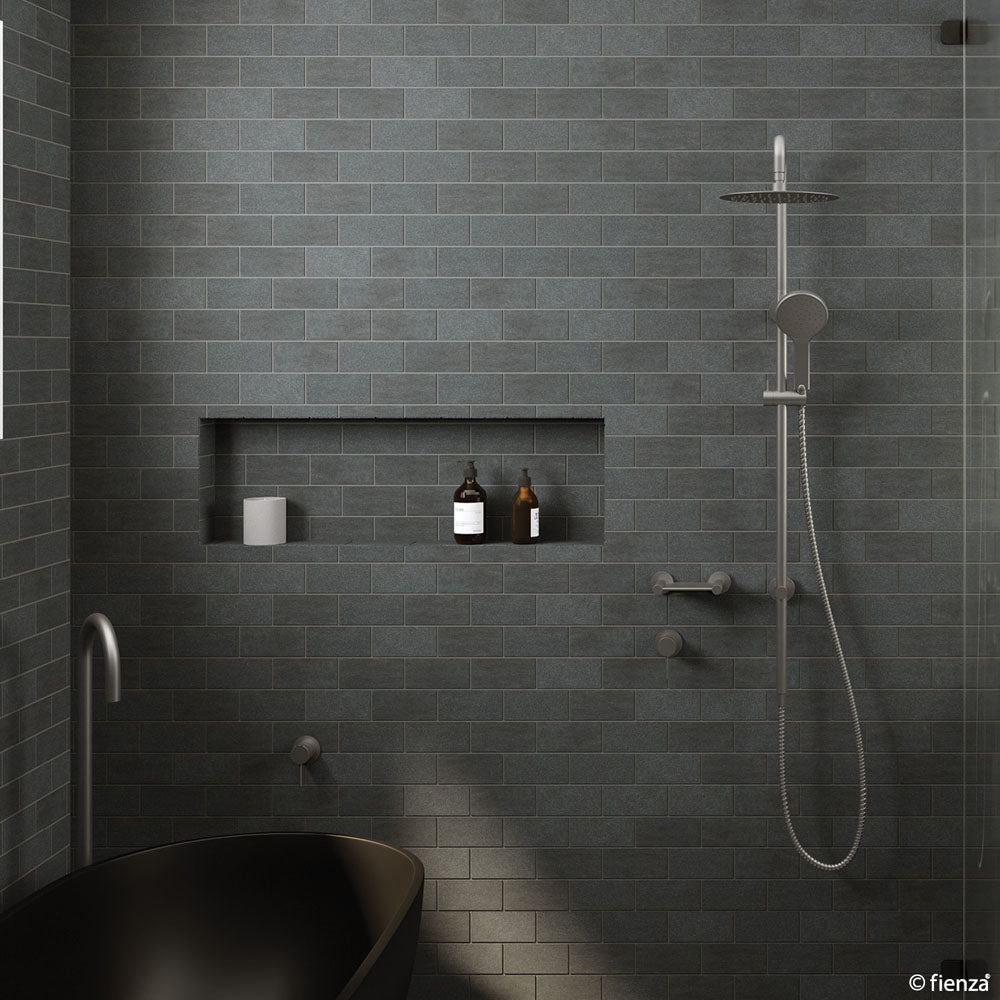 Fienza Kaya Twin Shower - Gunmetal Grey