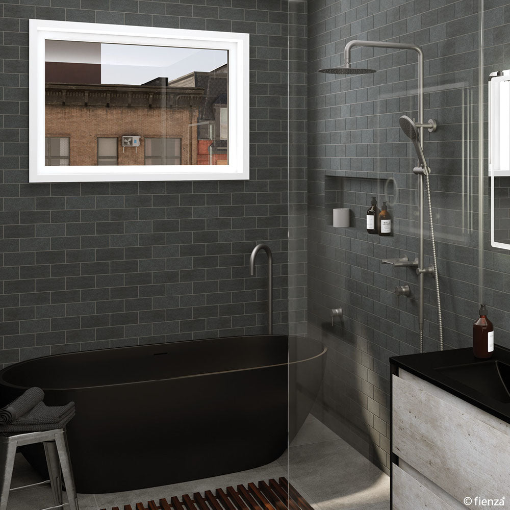 Fienza Kaya Twin Shower - Gunmetal Grey