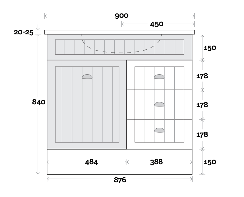 Marquis Kiama Floor Standing Vanity with Kickboard - Wellsons