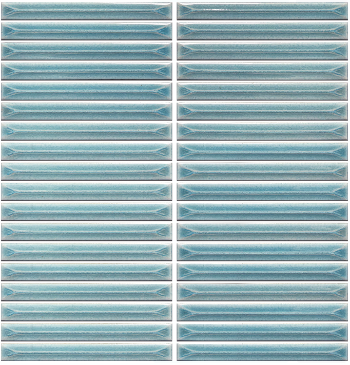 Brinx Kit kat Blue Gloss Mosaic Tile