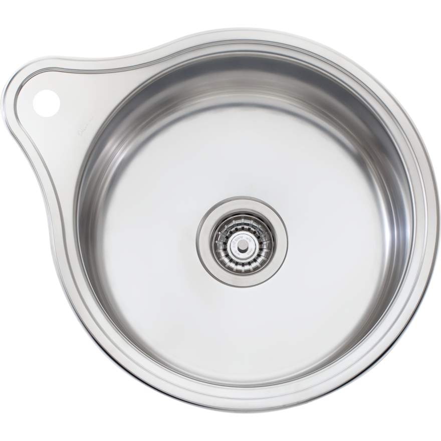 Oliveri Solitaire Round Bowl Sink With Tap Landing