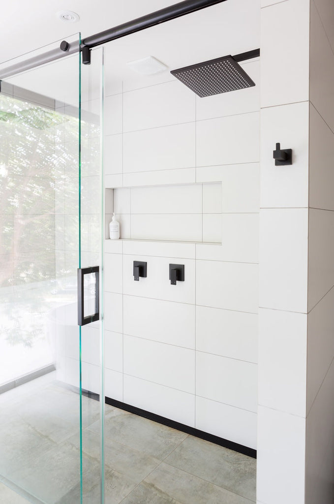 Meir Square Wall Shower - Matte Black