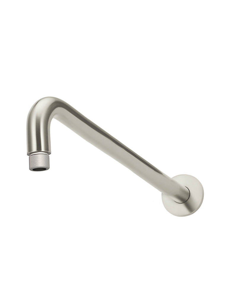 Meir Round Wall Shower Curved Arm - Brushed Nickel
