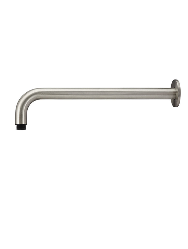 Meir Round Wall Shower Curved Arm - Brushed Nickel