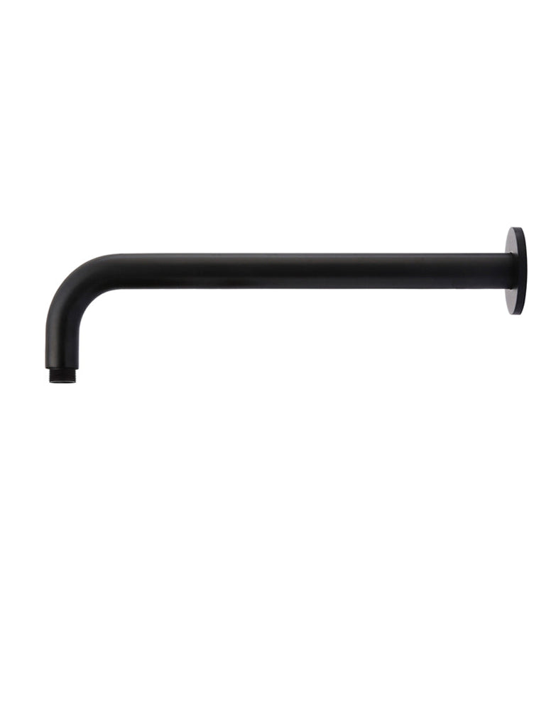 Meir Round Wall Shower Curved Arm - Matte Black