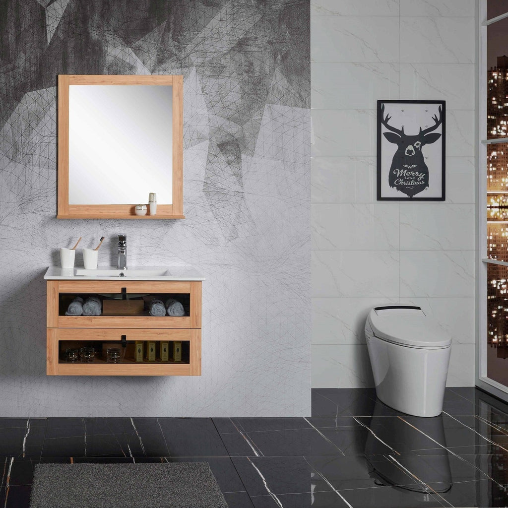 Belbagno Manhattan Wall Hung Vanity 800mm - White Oak - Wellsons
