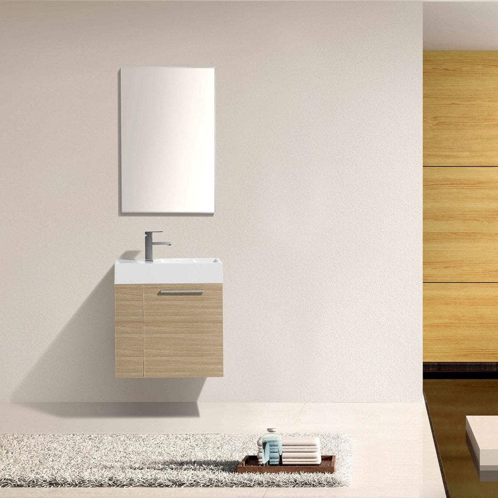 Belbagno Maria Wall Hung Vanity 600mm - Maple Oak - Wellsons