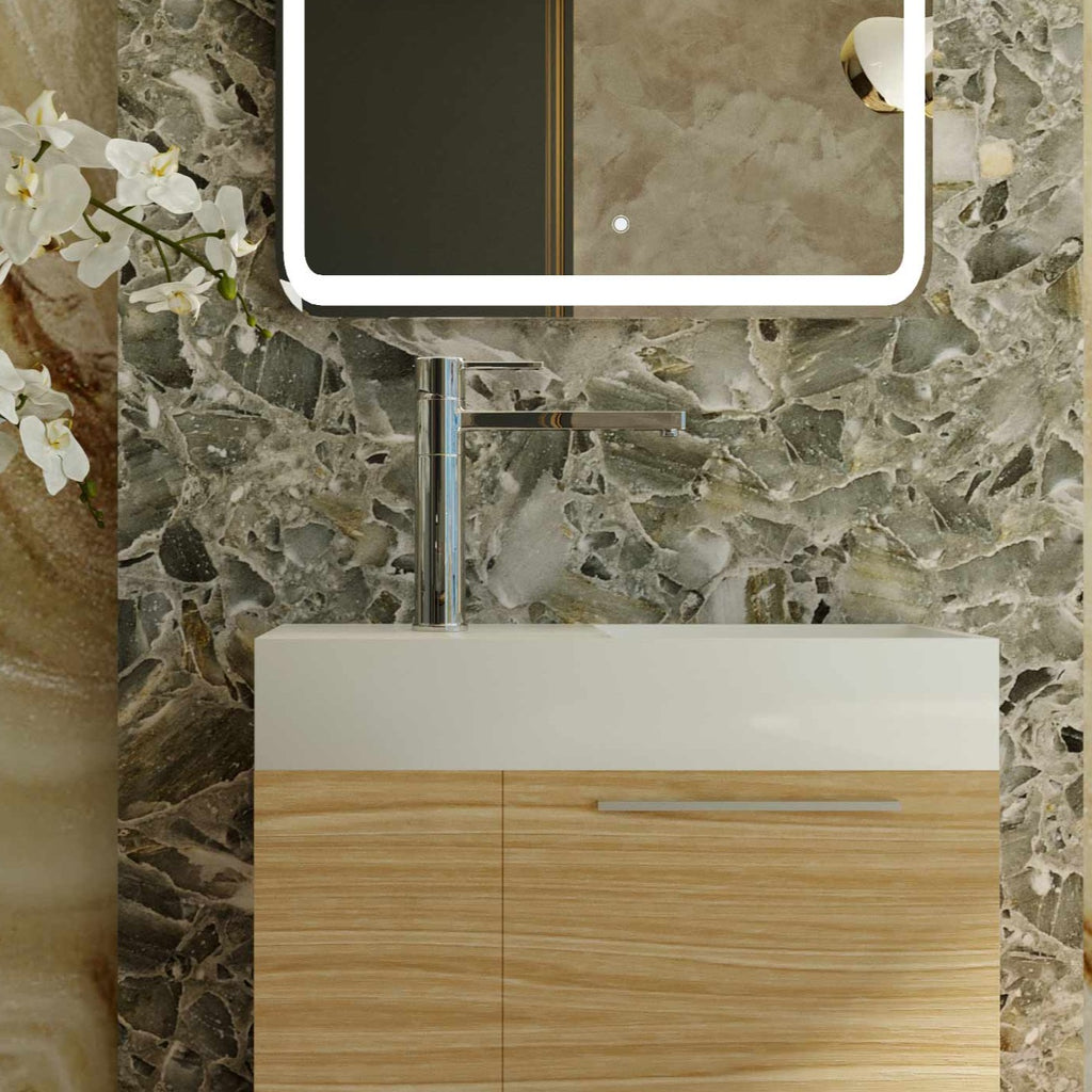 Belbagno Maria Wall Hung Vanity 600mm - Maple Oak - Wellsons