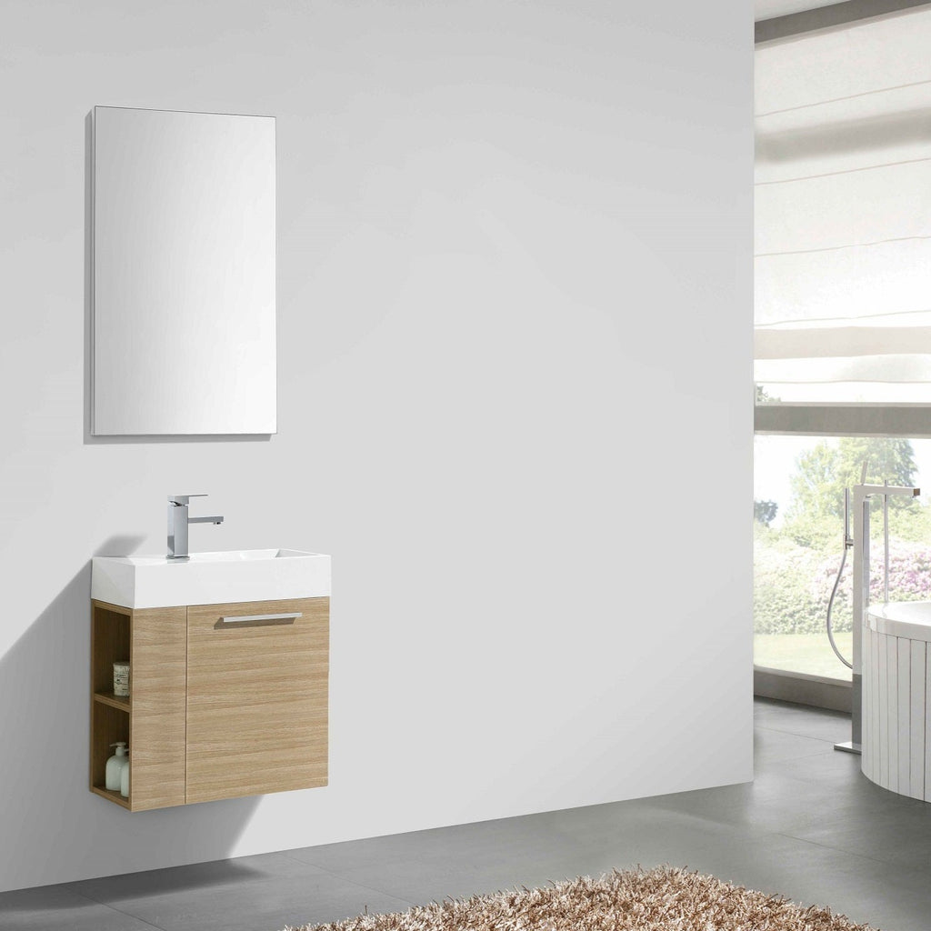 Belbagno Maria Wall Hung Vanity 600mm - Maple Oak - Wellsons