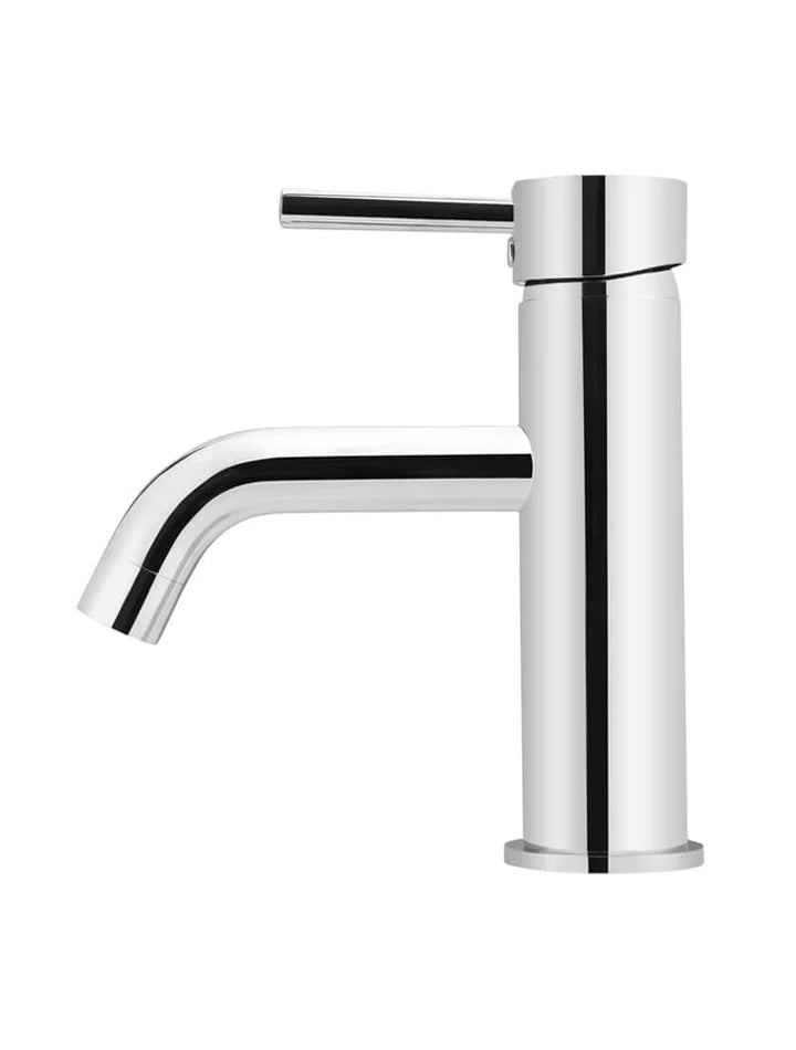 Meir Round Basin Mixer Curved - Chrome