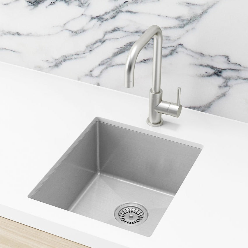 Meir Kitchen Single Bowl 380 x 440 - Brushed Nickel