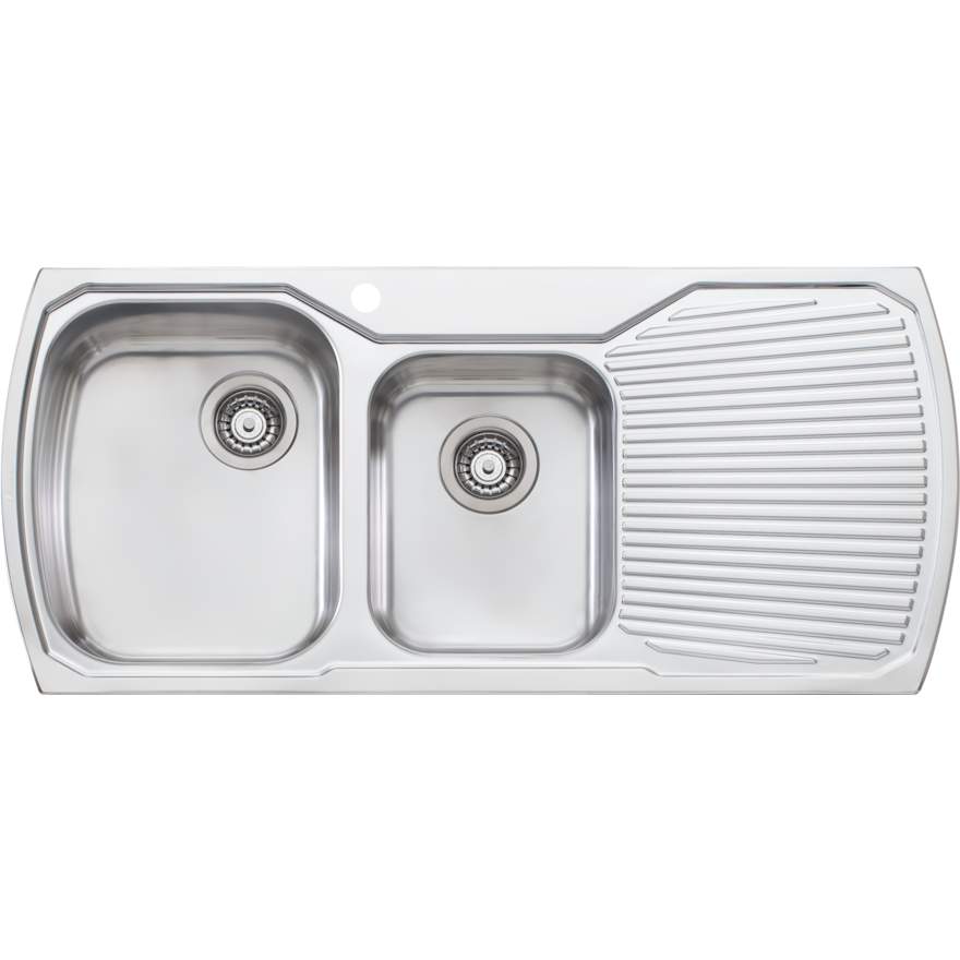 Oliveri Monet 1 & 3/4 Bowl Topmount Sink With Drainer