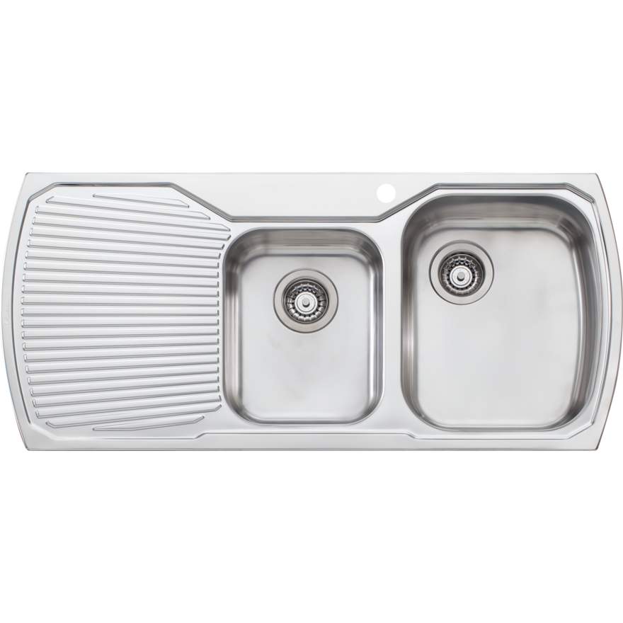 Oliveri Monet 1 & 3/4 Bowl Topmount Sink With Drainer