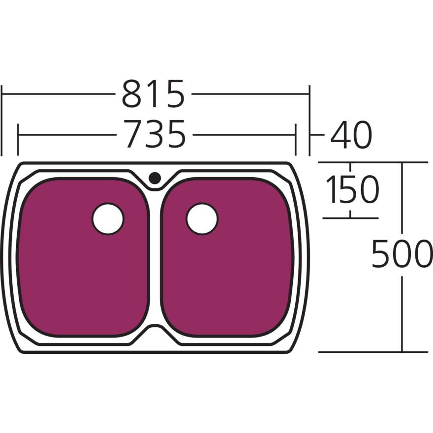 Oliveri Monet Double Bowl Topmount Sink