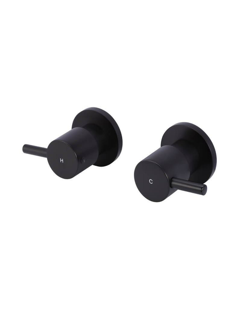 Meir Round Quarter Turn Wall Top Assemblies - Matte Black