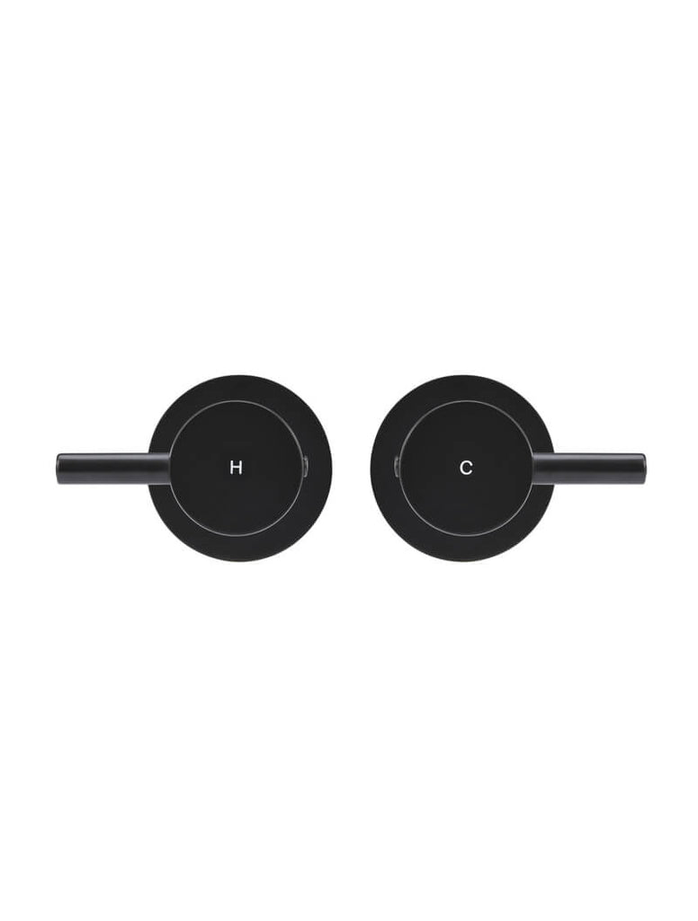 Meir Round Quarter Turn Wall Top Assemblies - Matte Black