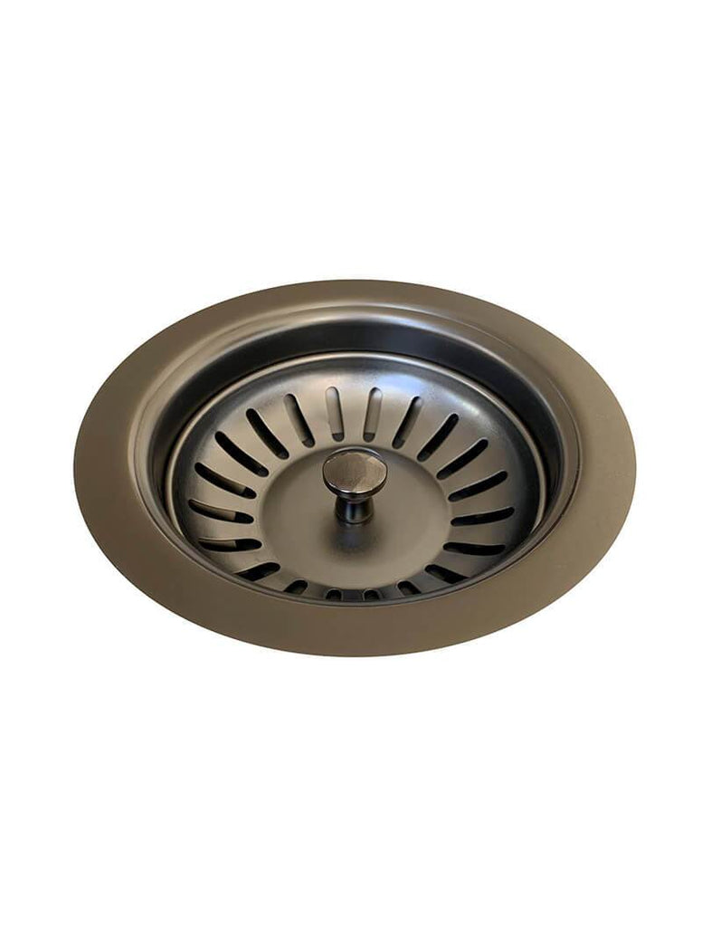 Meir Sink Strainer & Waste Plug Basket With Stopper - Gunmetal Black