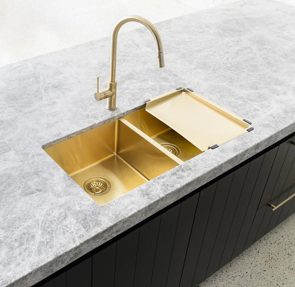 Meir Lavello Dish Draining Tray - Brushed Bronze Gold