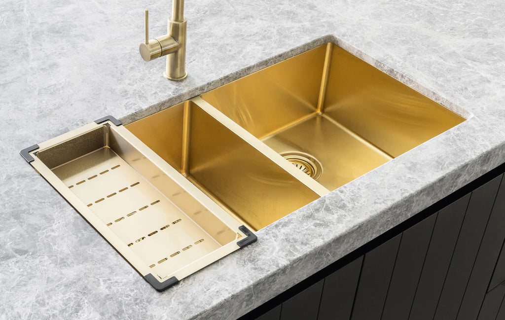 Meir Lavello Kitchen Sink Collander - Brushed Bronze Gold