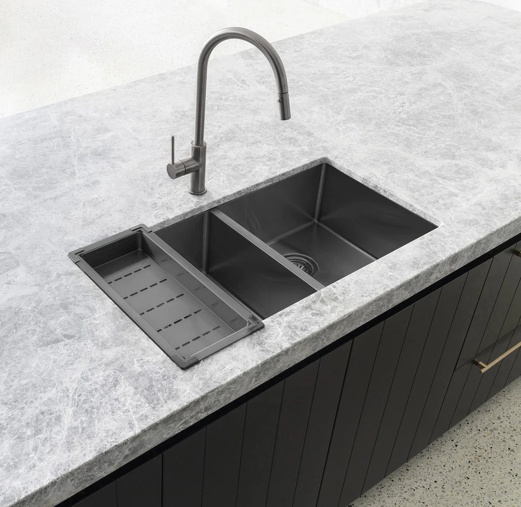 Meir Lavello Kitchen Sink Collander - Gunmetal Black